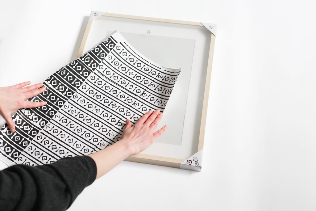Block Print Frame DIY Custom Block Print Art Framing | Filling Spaces