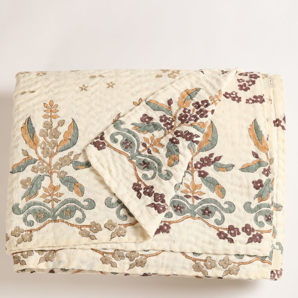 Mani reversible Kantha with Shams