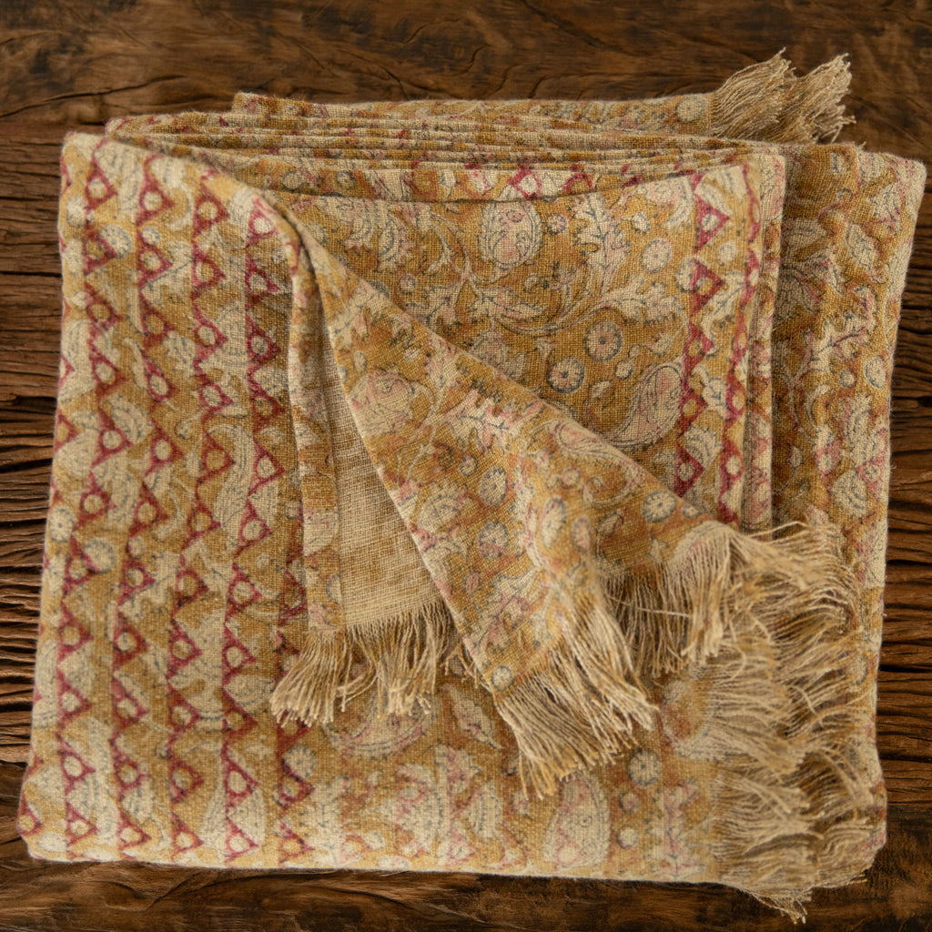 Over-dyed Linen Throws- assorted 5 patterns only-2 left