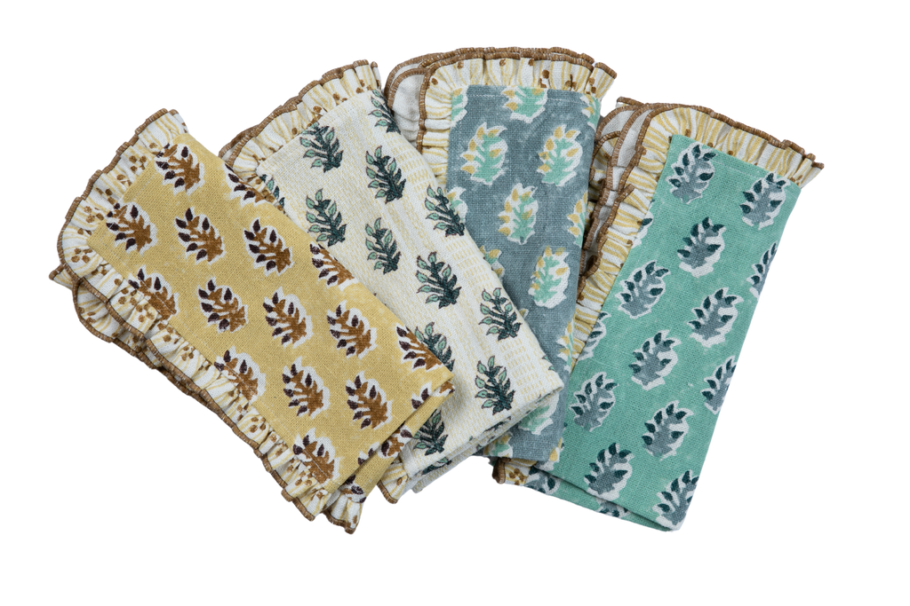 Linen Block Print Table Linens - Fall 2025
