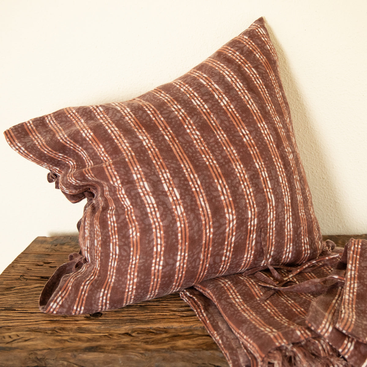 Over-dyed Pillow set and throw combo -2 pillow covers+ throw