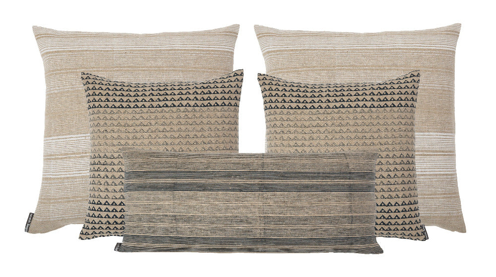mix and match pillow sizes and colors