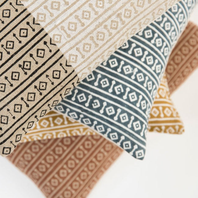 Hand block printed pillows