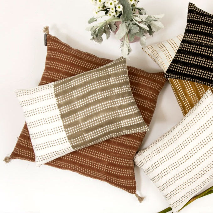 Hand block printed pillows