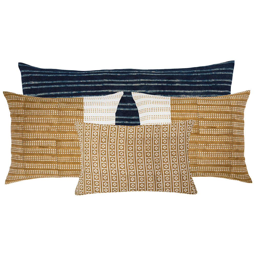Arrange pillows on bed